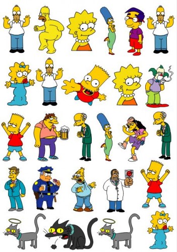 Cartela Stickers Simpsons 14x20